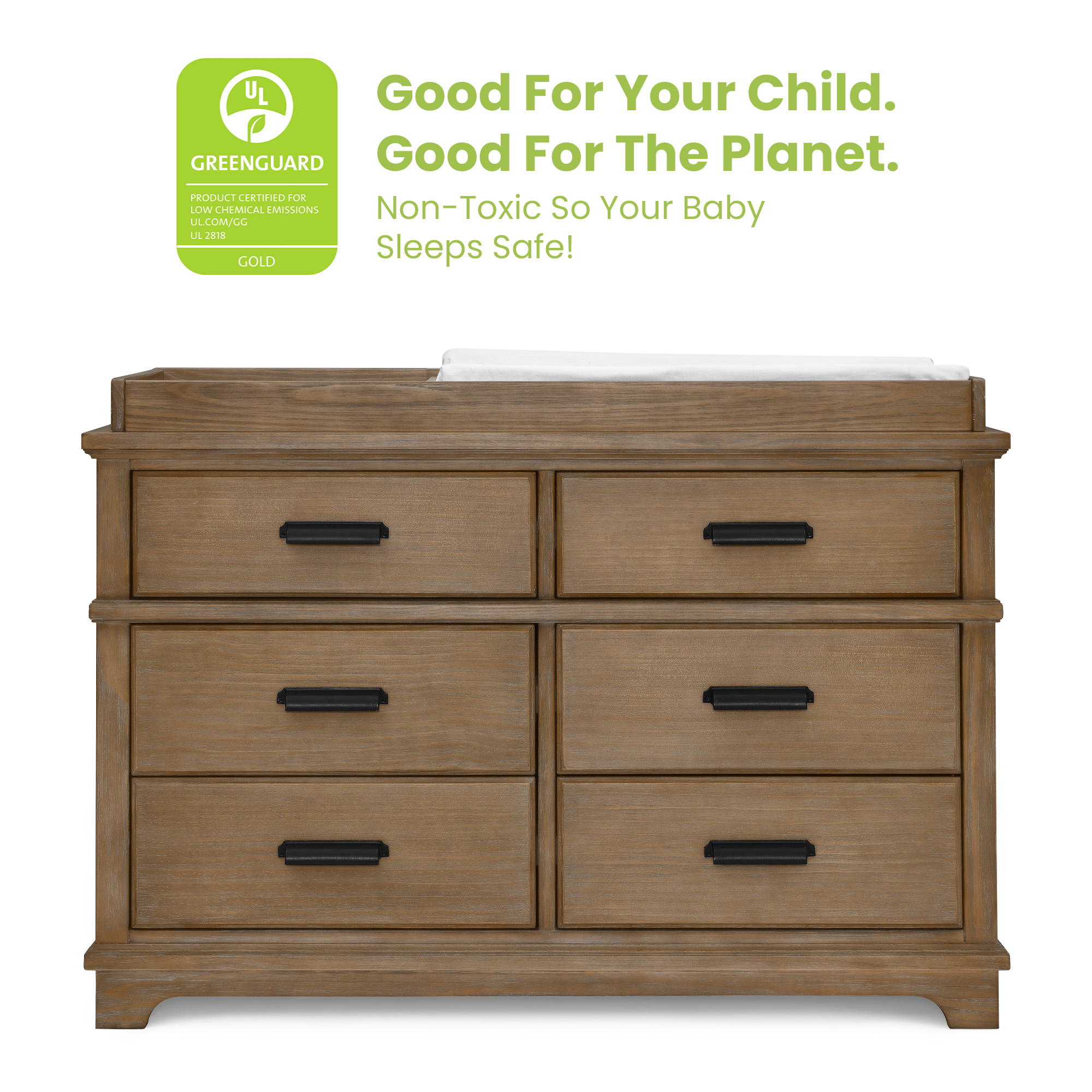 トップス son and daughter setup Asher 6 Drawer Dresser with Changing Top - Delta Children